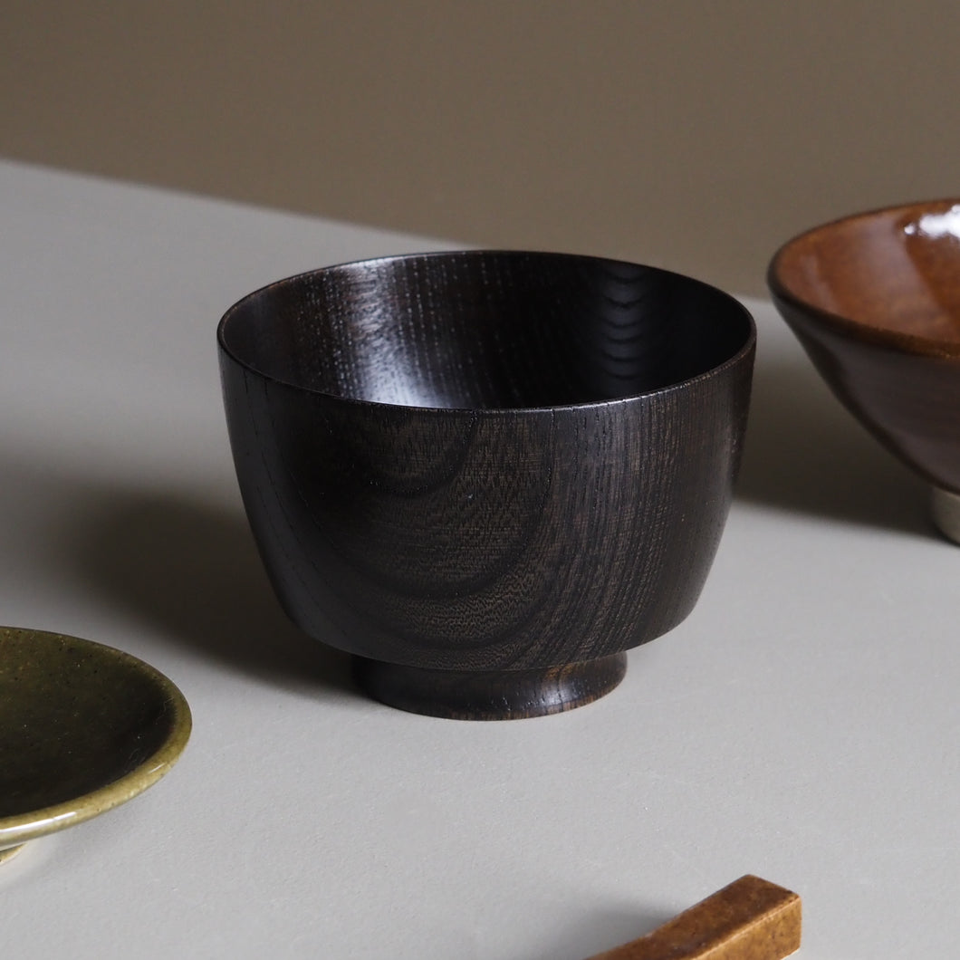 Zelkova Yamanaka Lacquerware Miso Soup Bowl with Lid / Japanese Lacquer, Japanese Bowl, Miso Soup Bowl, Japanese Pottery, Japanese Dinnerware